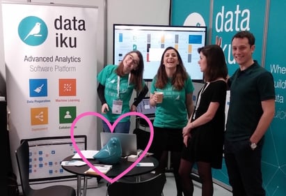dataiku bird and the team at Big Data Paris