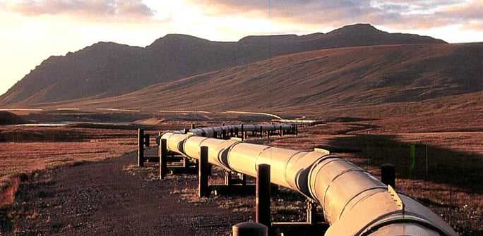 gas pipeline near mountain