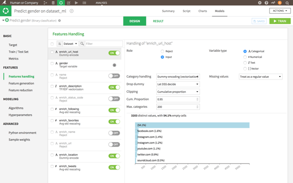 Features in Dataiku DSS