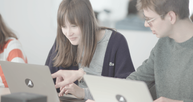 dataiku employees working on computer