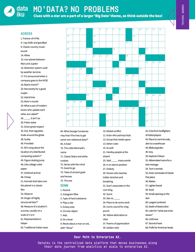 Dataiku Data Science Crossword