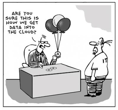 Cartoon - data science cloud