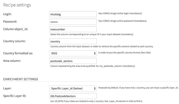 Esri 11 800 input output enrich recipe