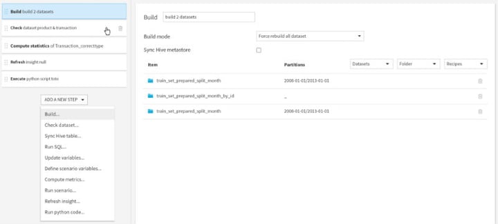 The reporter setup in Dataiku DSS