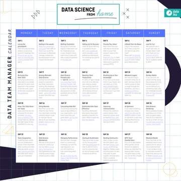 IMAGE Data Science from Home Calendar DATA TEAM MGR March 2020