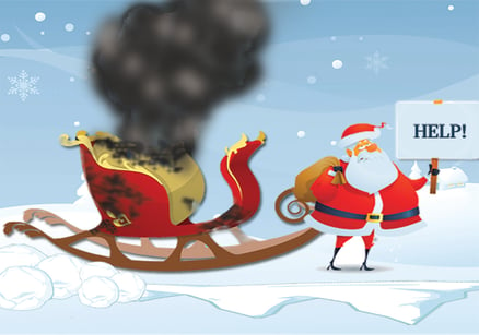 Santa's broken down sleigh