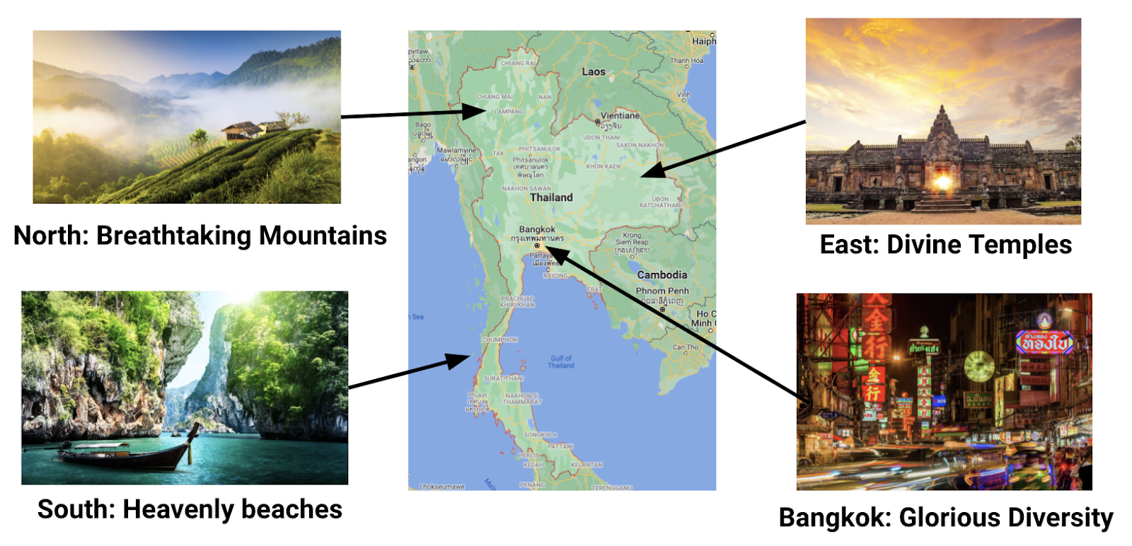 thailand recommendation map