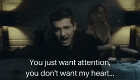 gif scene from music video of Attention by Charlie Puth