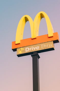 mcdonalds golden arches drive-through sign