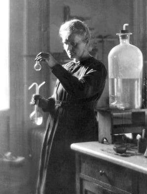 Marie Curie researching