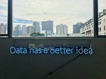 data has a better idea neon sign