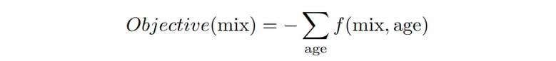 objective given model f