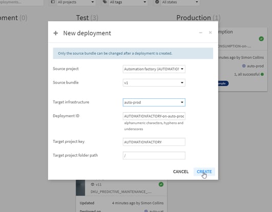 self-service deployment in Dataiku