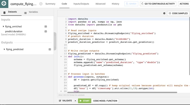 Processing streaming data with a Streaming Python Recipe in Dataiku