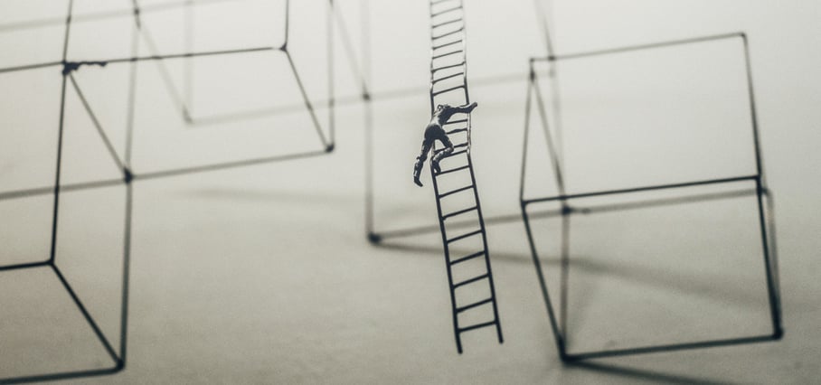 figure climbing ladder