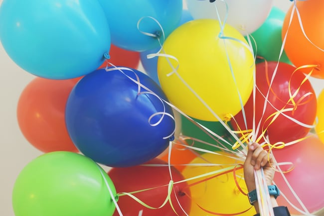 balloons at a birthday