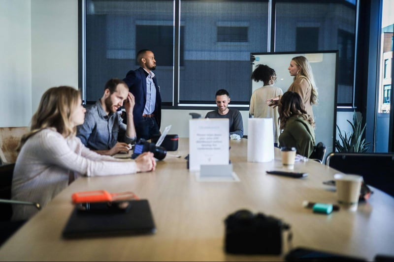 people in a conference room