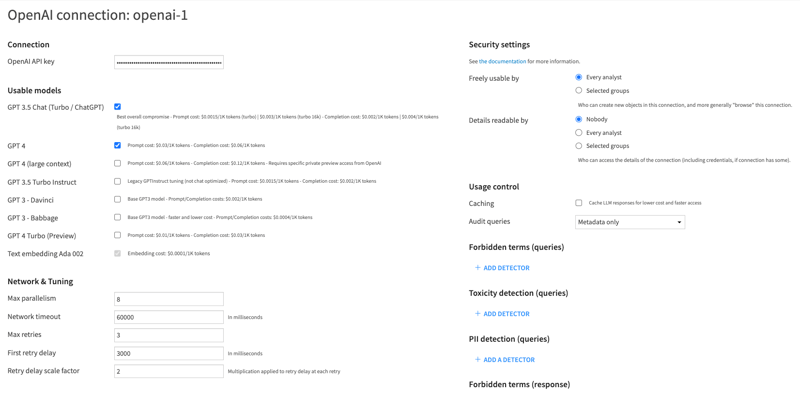 OpenAI connections