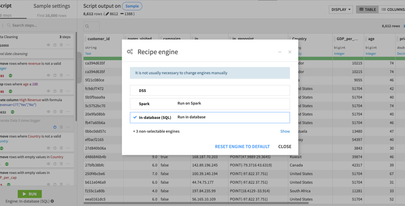 recipe engine