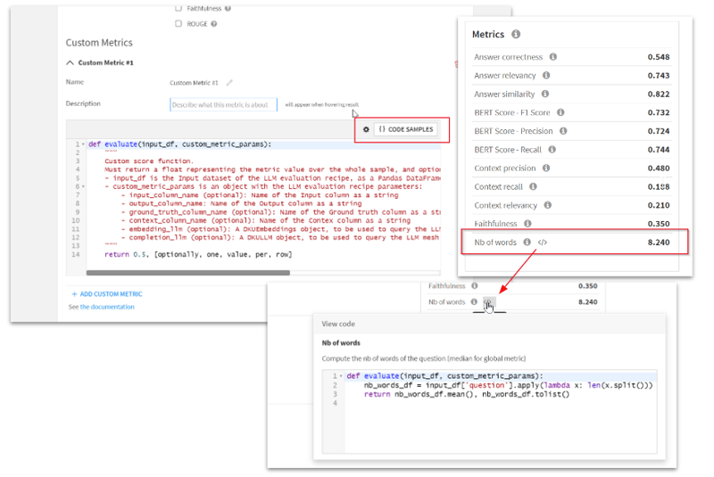 LLM evaluation with custom Python