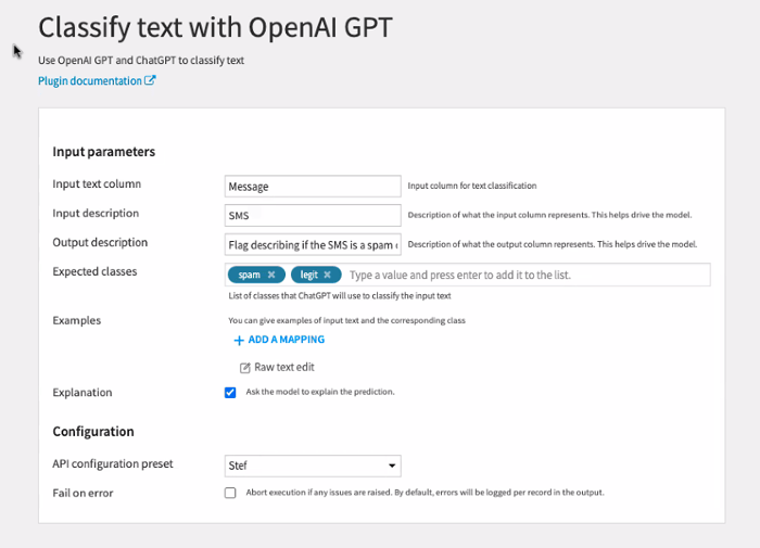 classify text with OpenAI GPT