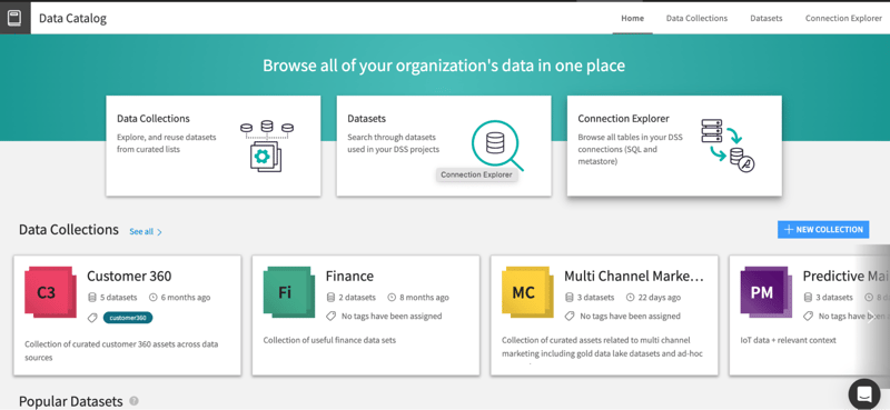 Data Collections help find trusted data