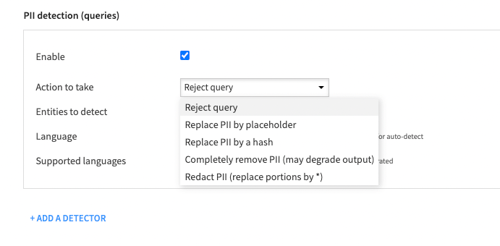 PII detection