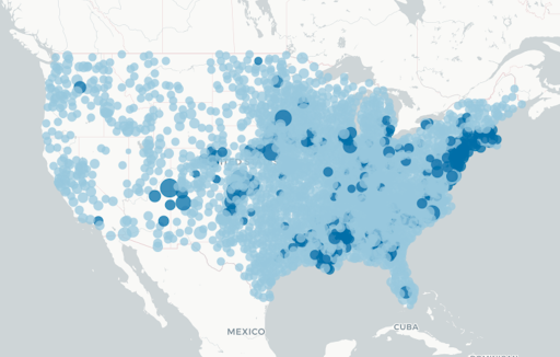 high-risk vs. low-risk counties