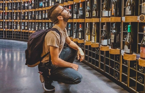 customer in wine store