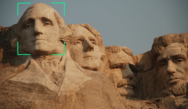 Mt. Rushmore with crop lines