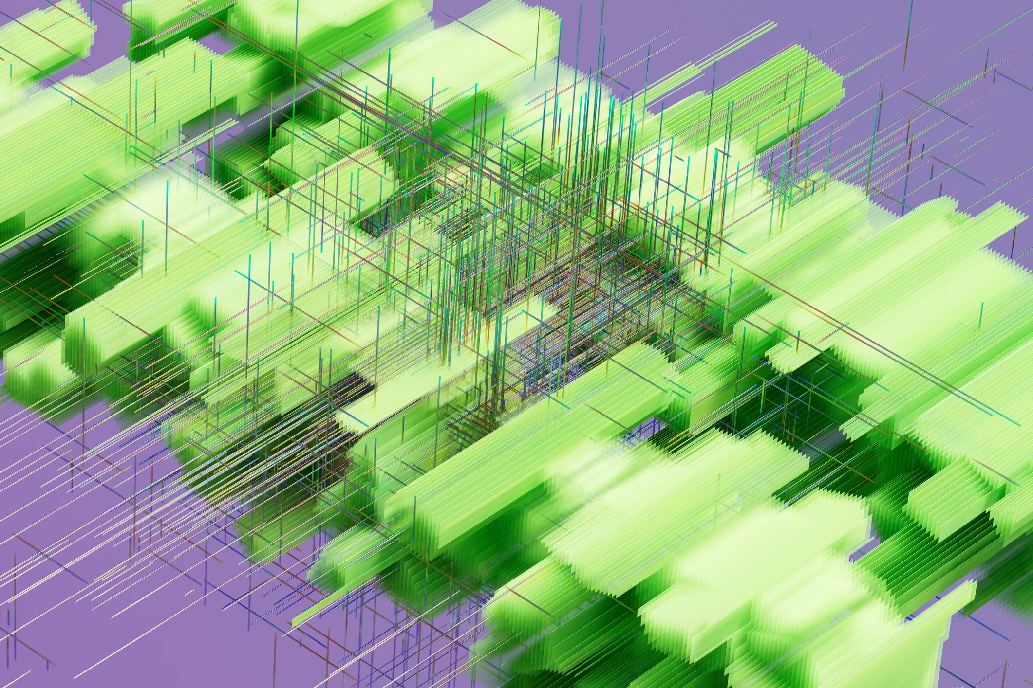 abstract green and purple image